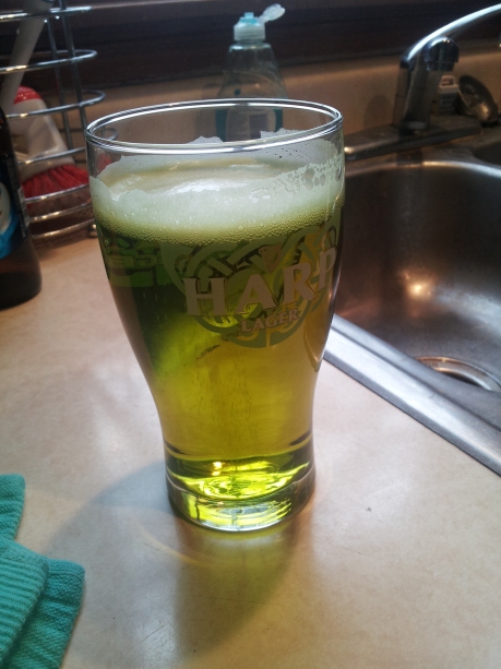 We made our own green beer.