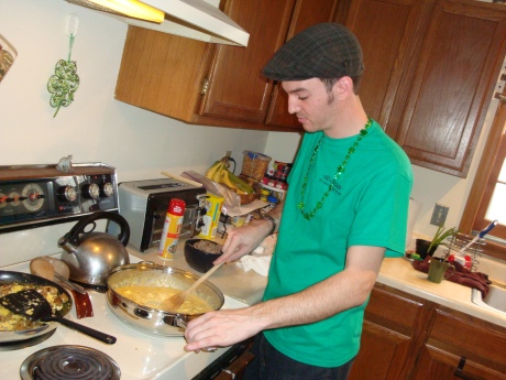 Look!  My fiance can cook too!  Who would have known...I love this man.