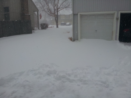 ...and the driveway that made me hate snow and winter altogether...